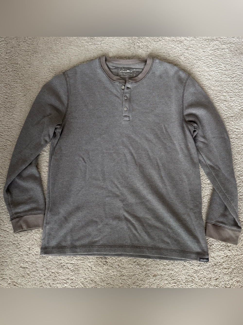 Eddie Bauer men’s Long-Sleeve Henley Thermal Shirt